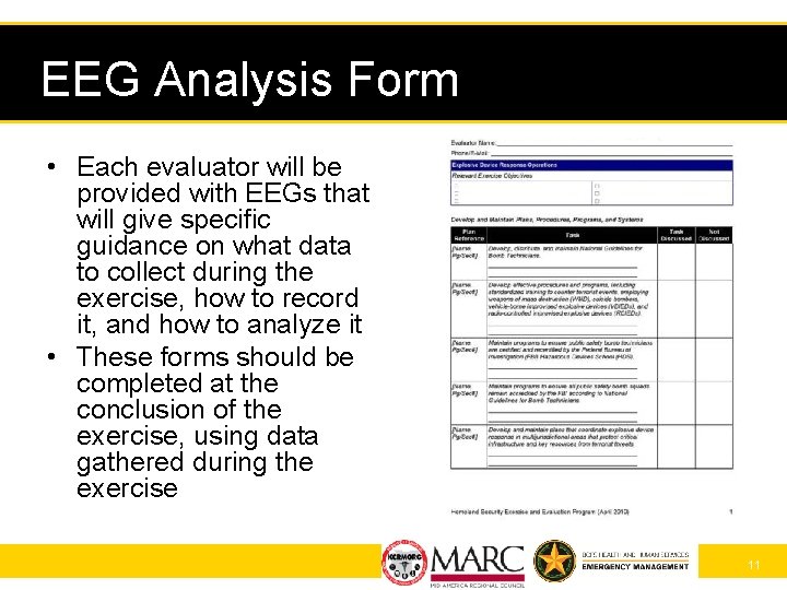EEG Analysis Form • Each evaluator will be provided with EEGs that will give