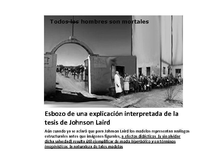 Todos los hombres son mortales Esbozo de una explicación interpretada de la tesis de