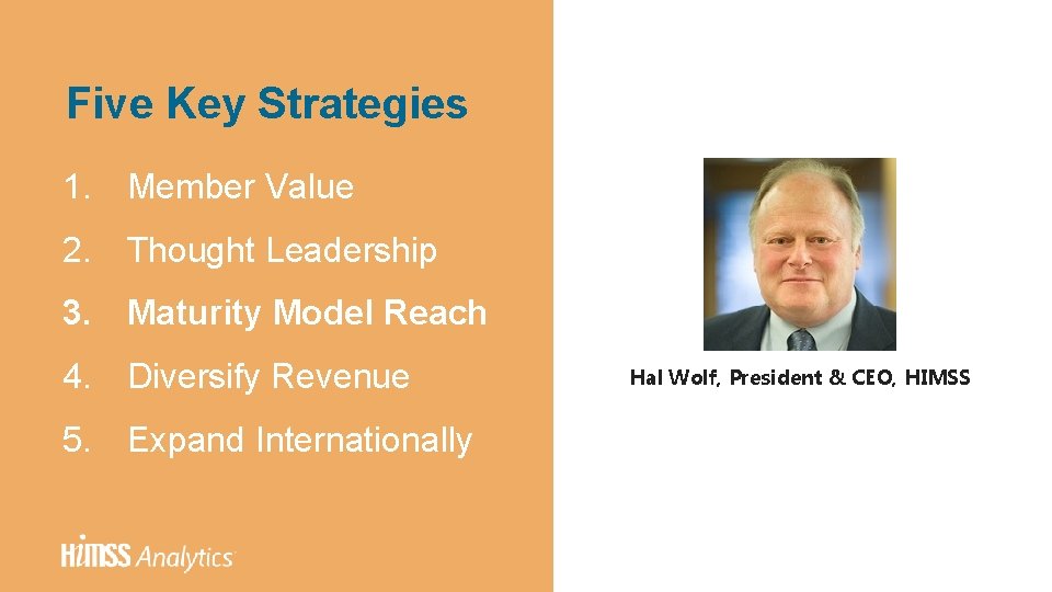 Five Key Strategies 1. Member Value 2. Thought Leadership 3. Maturity Model Reach 4.