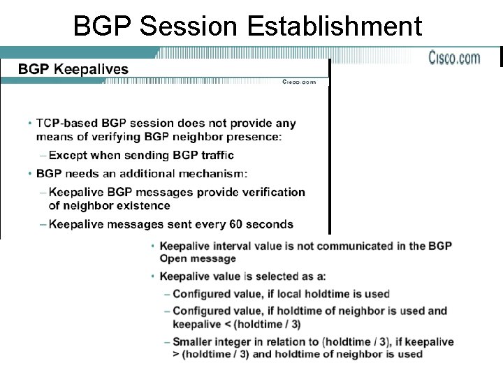 BGP Session Establishment 