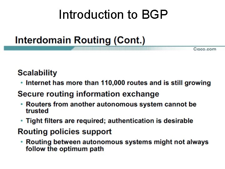 Introduction to BGP 