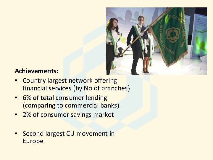 Achievements: • Country largest network offering financial services (by No of branches) • 6%