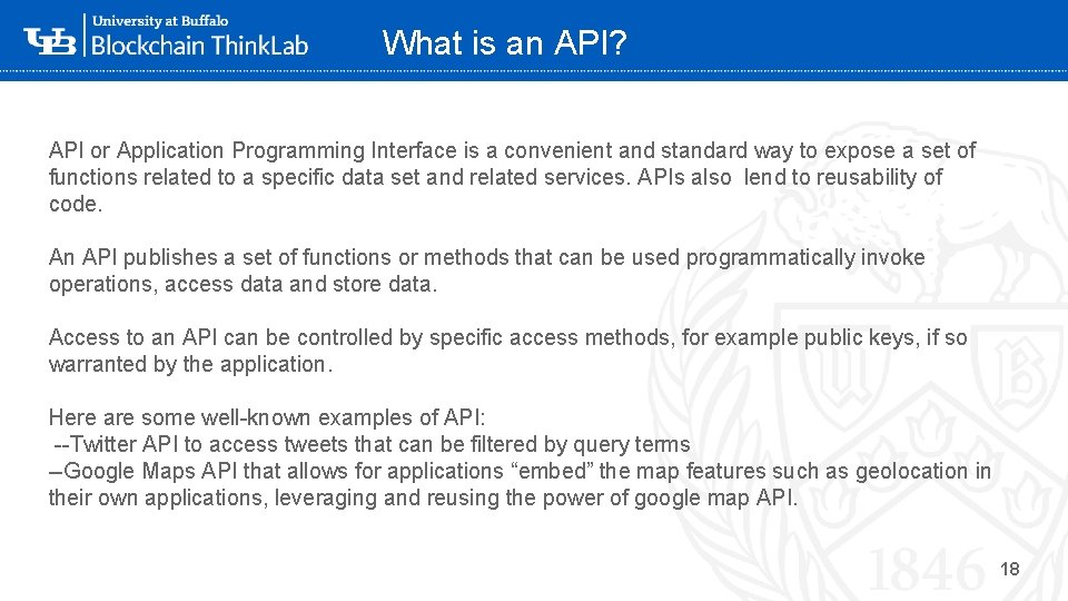 What is an API? API or Application Programming Interface is a convenient and standard What is an API? API or Application Programming Interface is a convenient and standard