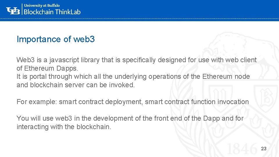Importance of web 3 Web 3 is a javascript library that is specifically designed Importance of web 3 Web 3 is a javascript library that is specifically designed