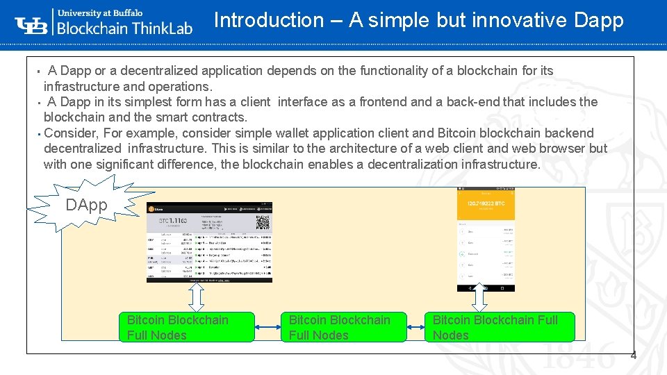 Introduction – A simple but innovative Dapp A Dapp or a decentralized application depends Introduction – A simple but innovative Dapp A Dapp or a decentralized application depends