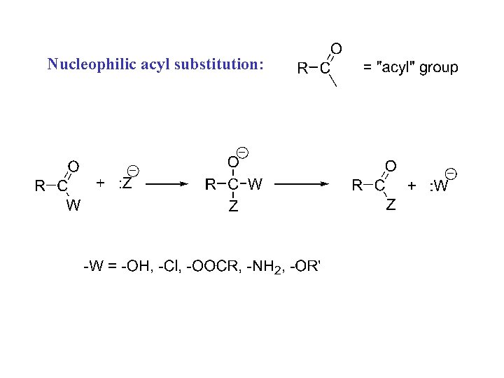 Nucleophilic acyl substitution: 