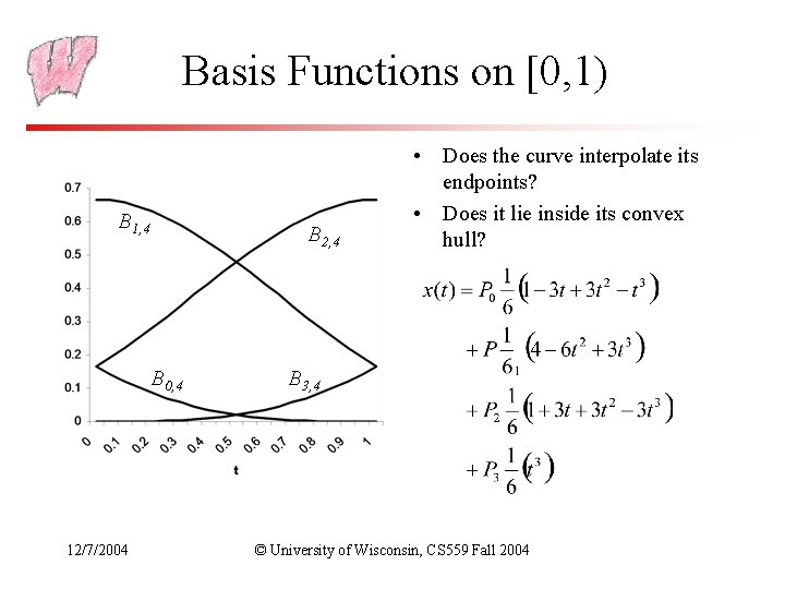 Basis Functions on [0, 1) B 1, 4 B 2, 4 B 0, 4