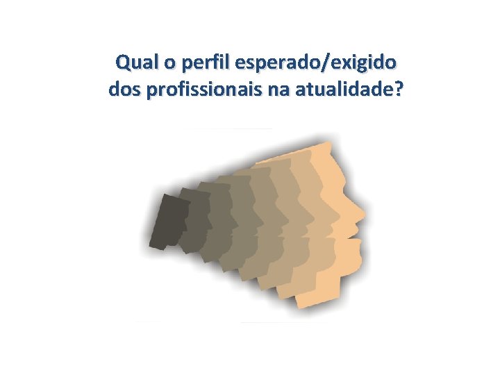 Qual o perfil esperado/exigido dos profissionais na atualidade? 