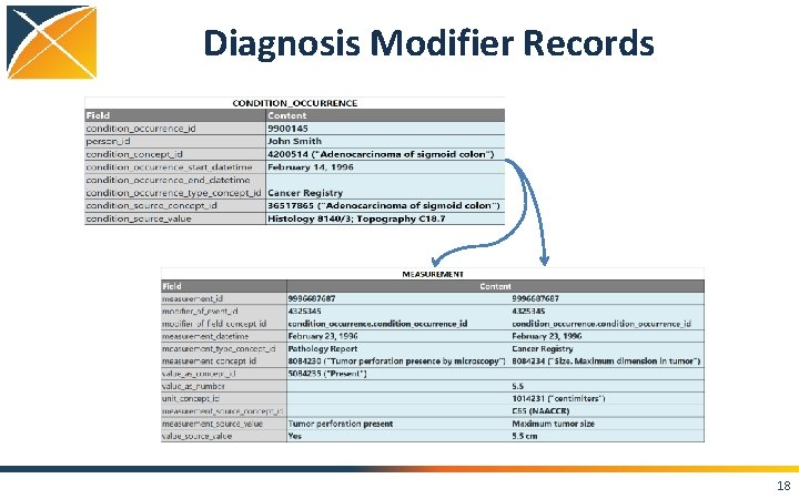 Diagnosis Modifier Records 18 