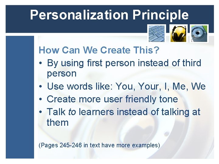 Personalization Voice and Image Principles Chapin Brinegar MIT