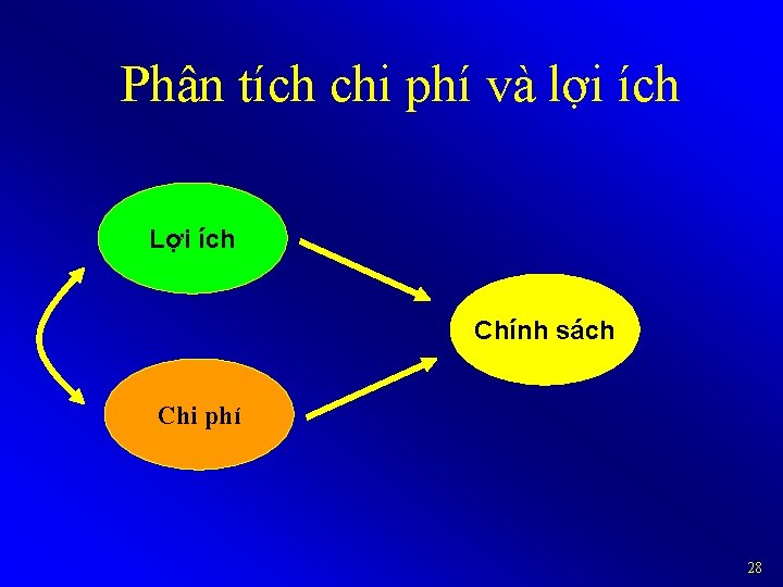 Phân tích chi phí và lợi ích Lợi ích Chính sách Chi phí 28