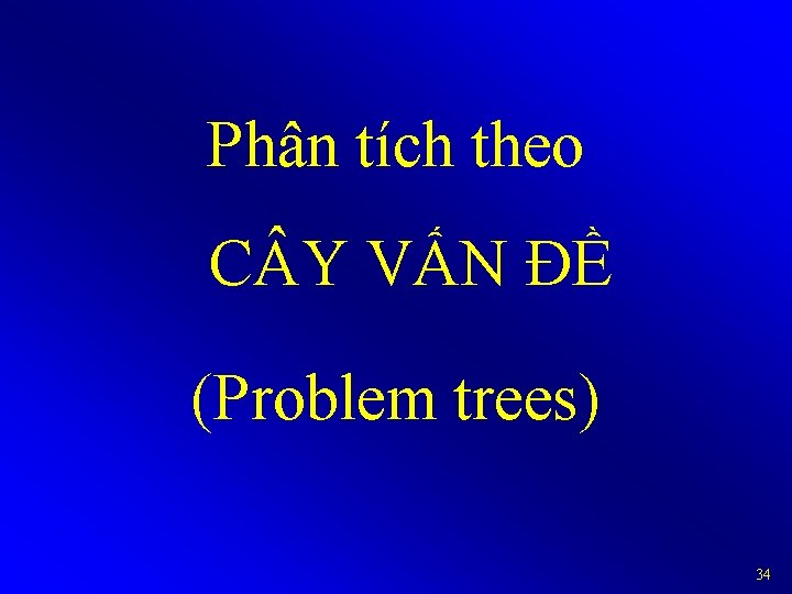 Phân tích theo C Y VẤN ĐỀ (Problem trees) 34 