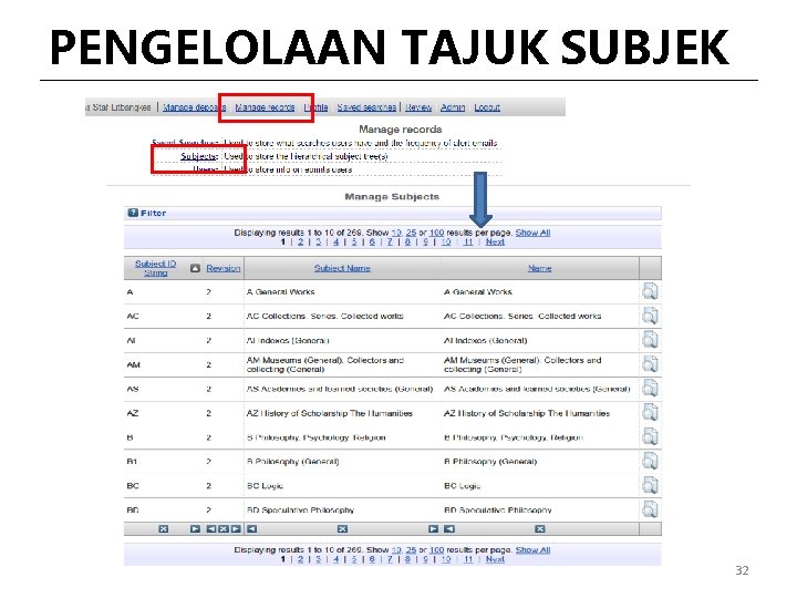 PENGELOLAAN TAJUK SUBJEK 32 