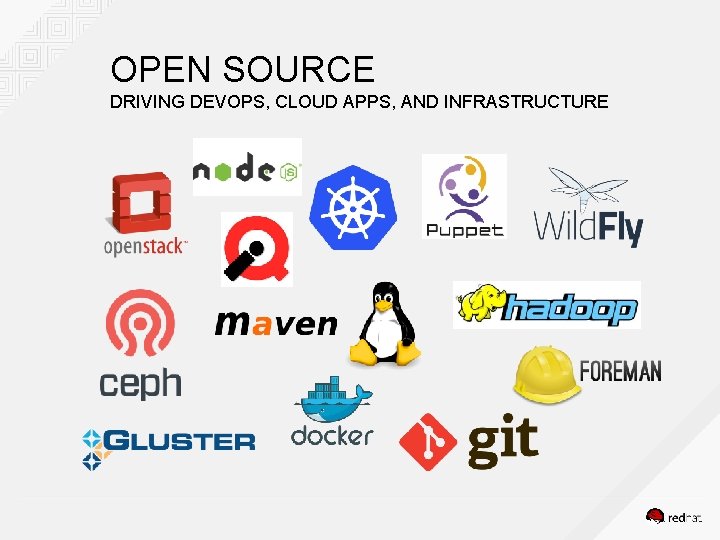 OPEN SOURCE DRIVING DEVOPS, CLOUD APPS, AND INFRASTRUCTURE 