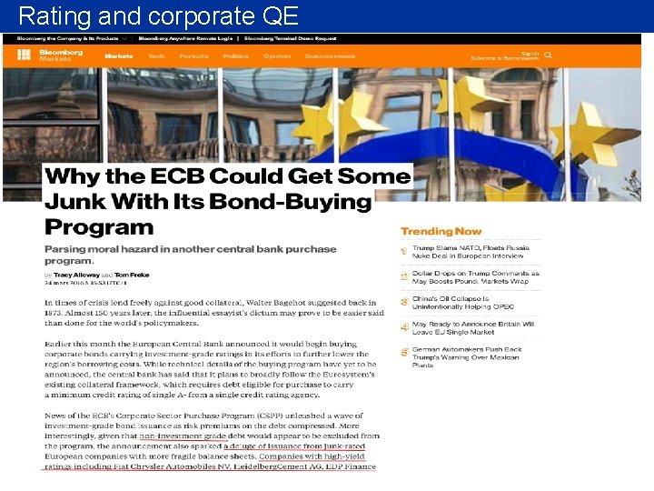 Rubric Rating and corporate QE 2 www. ecb. europa. eu © 