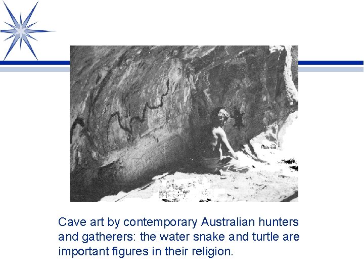 Cave art by contemporary Australian hunters and gatherers: the water snake and turtle are