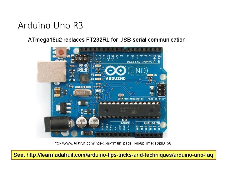 Arduino Uno R 3 ATmega 16 u 2 replaces FT 232 RL for USB-serial