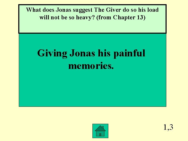 What does Jonas suggest The Giver do so his load will not be so