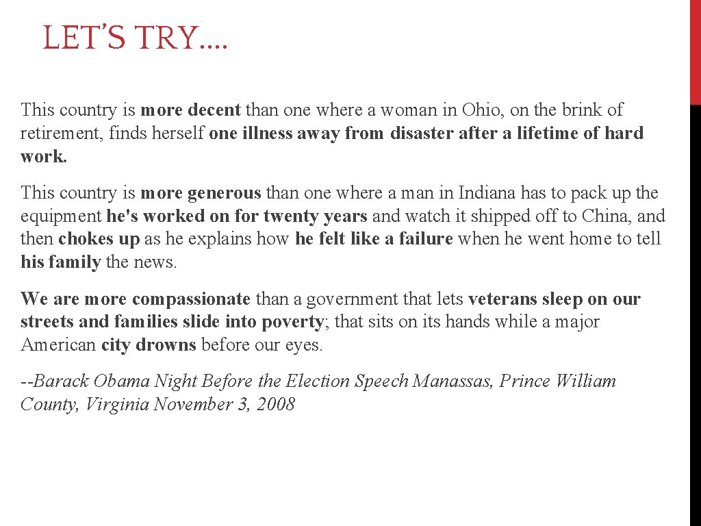 LET’S TRY. . This country is more decent than one where a woman in