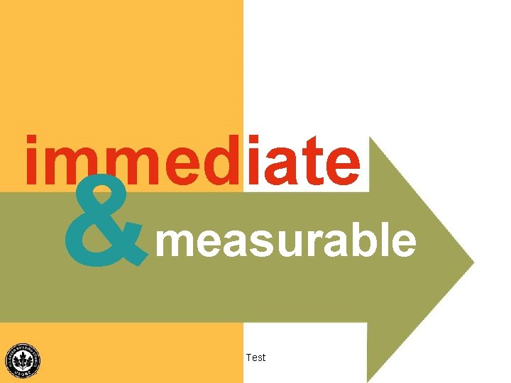 immediate & measurable Test 