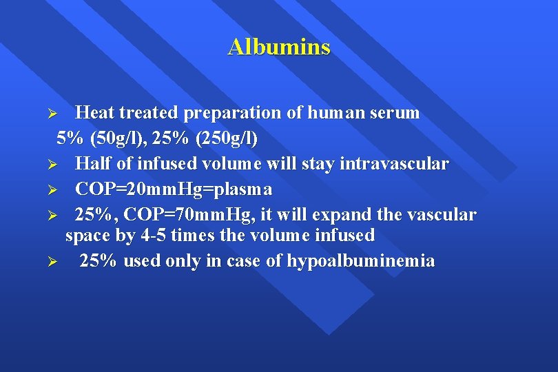 Albumins Heat treated preparation of human serum 5% (50 g/l), 25% (250 g/l) Ø