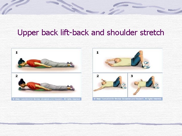 Upper back lift-back and shoulder stretch 