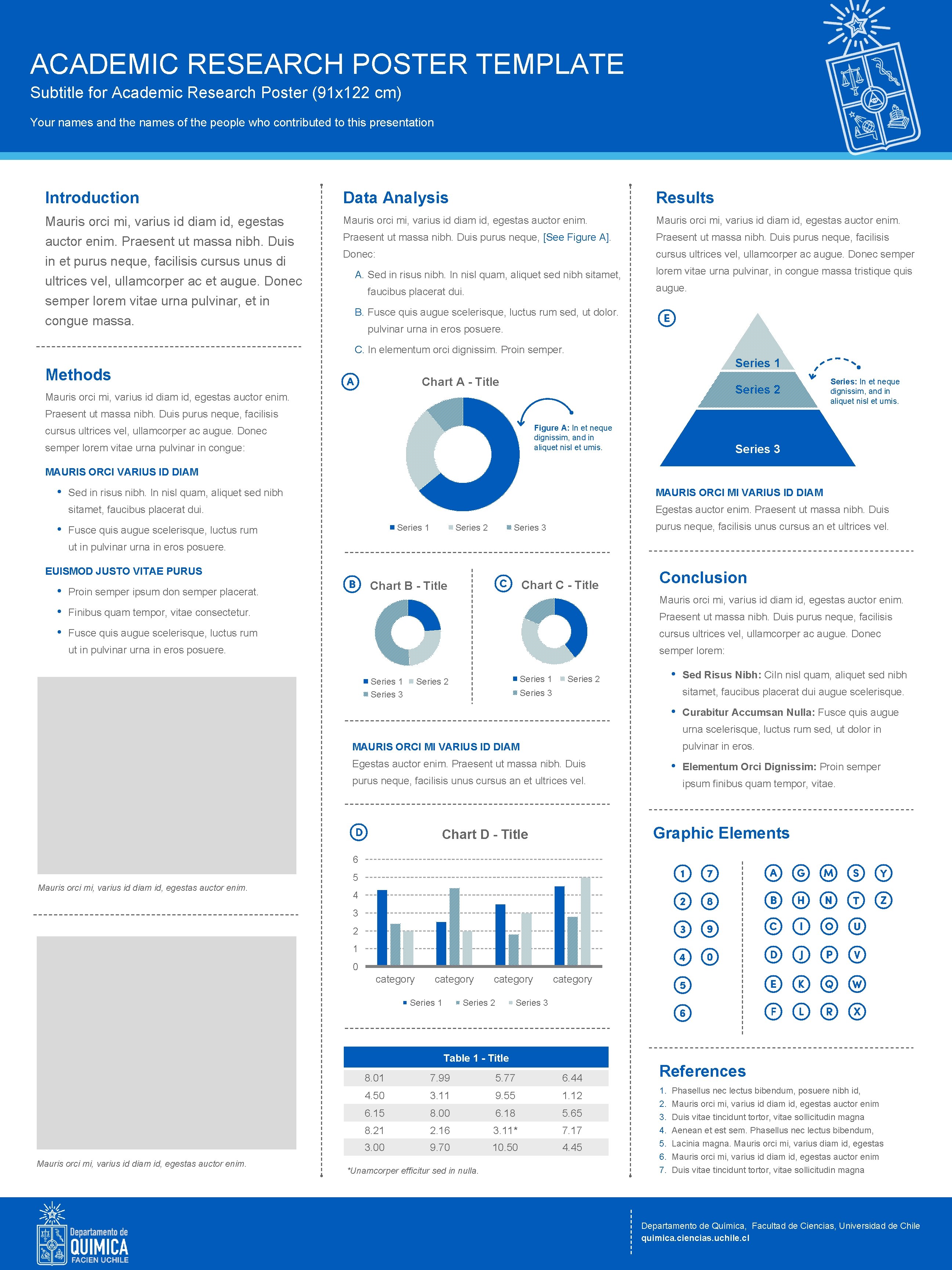 ACADEMIC RESEARCH POSTER TEMPLATE Subtitle for Academic Research Poster (91 x 122 cm) Your