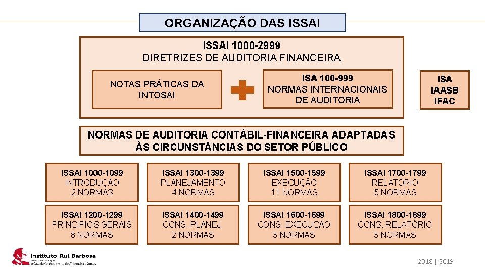 Plano de Ação IRB ORGANIZAÇÃO DAS ISSAI 1000 -2999 DIRETRIZES DE AUDITORIA FINANCEIRA NOTAS