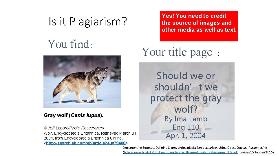 Is it Plagiarism? You find : Yes! You need to credit the source of