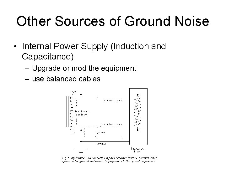 Other Sources of Ground Noise • Internal Power Supply (Induction and Capacitance) – Upgrade