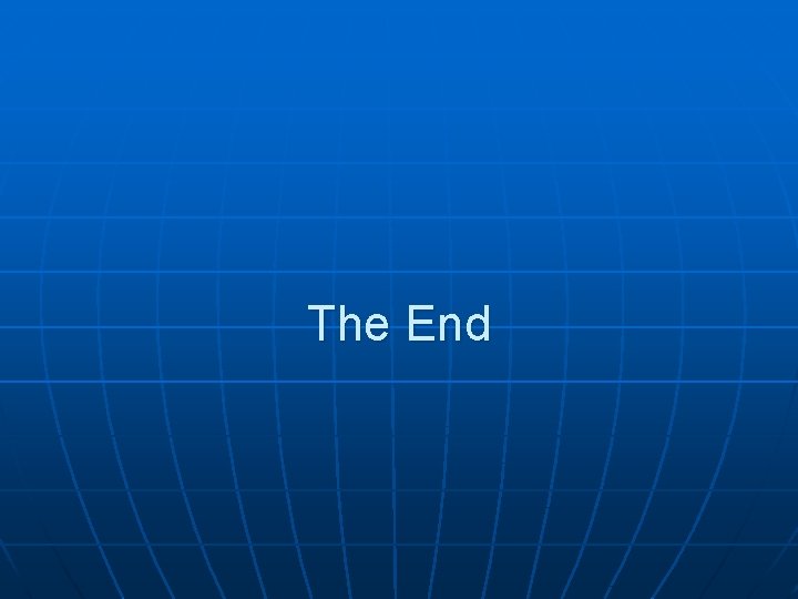 The End 