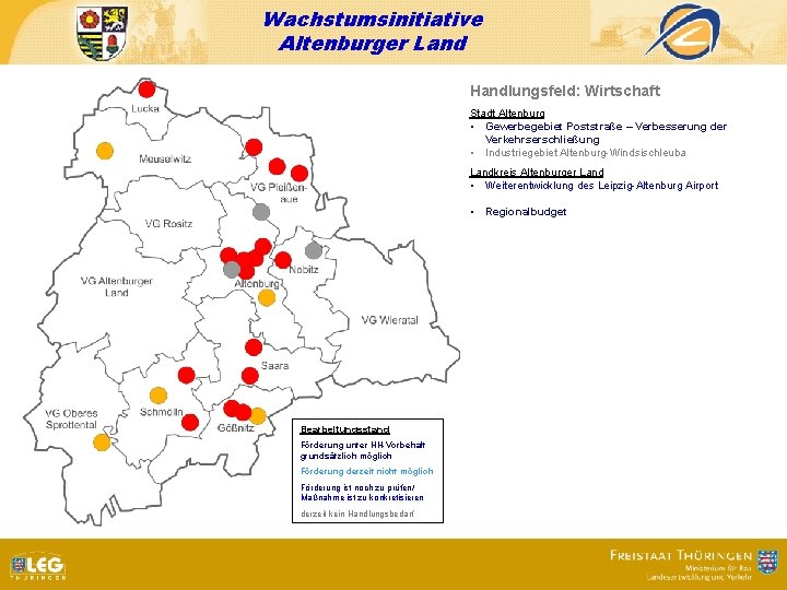 Wachstumsinitiative Altenburger Land Handlungsfeld: Wirtschaft Stadt Altenburg • Gewerbegebiet Poststraße – Verbesserung der Verkehrserschließung