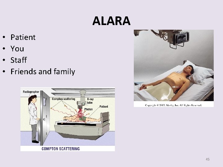 ALARA • • Patient You Staff Friends and family 45 