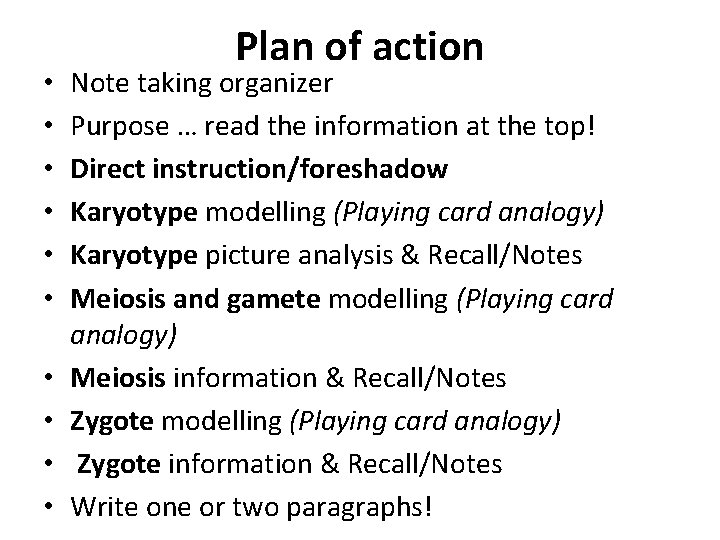  • • • Plan of action Note taking organizer Purpose … read the