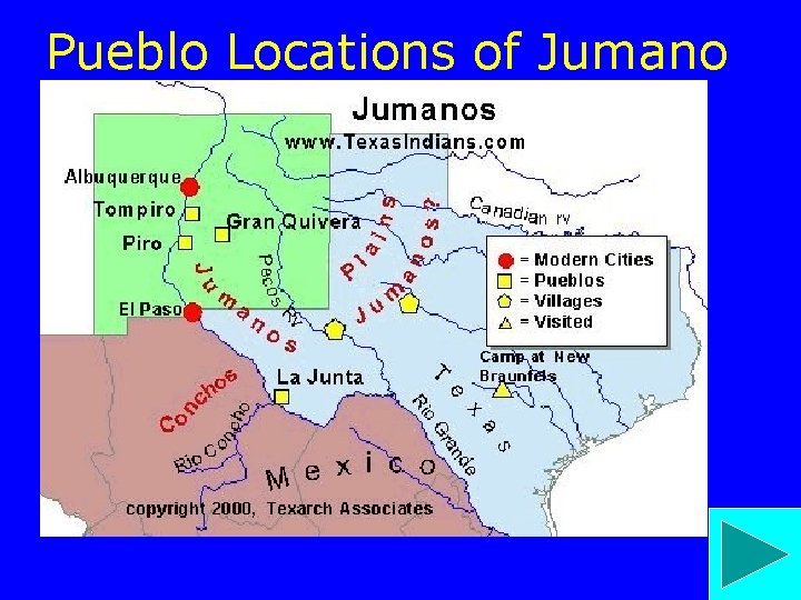 Pueblo Locations of Jumano 