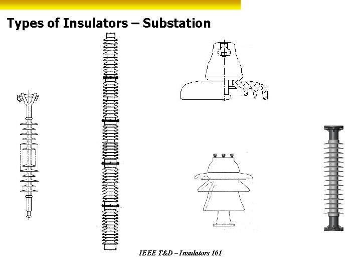 Types of Insulators – Substation IEEE T&D – Insulators 101 