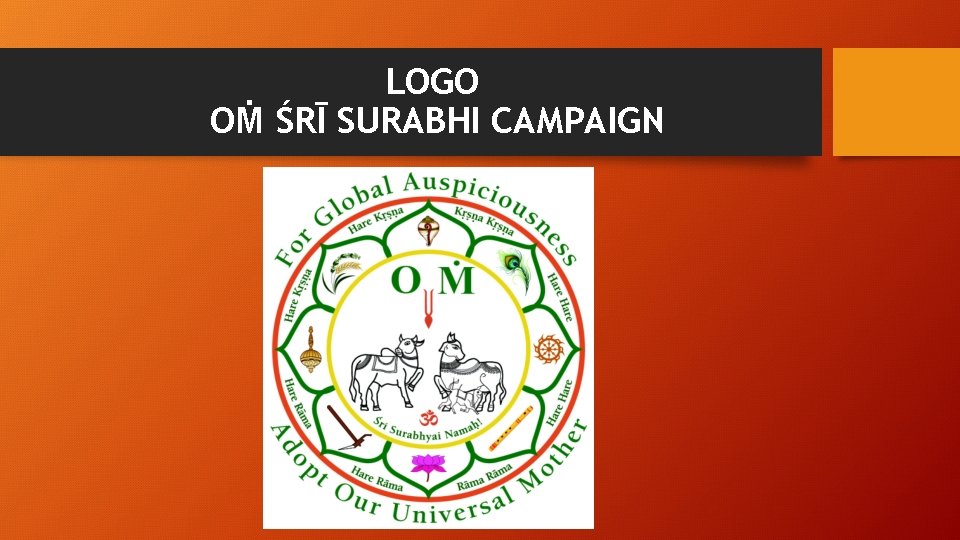 LOGO OṀ ŚRĪ SURABHI CAMPAIGN 