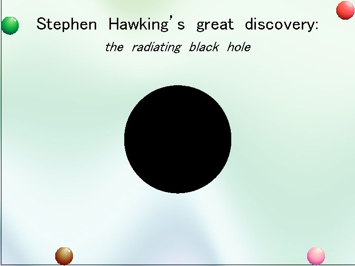 Stephen Hawking’s great discovery: the radiating black hole 
