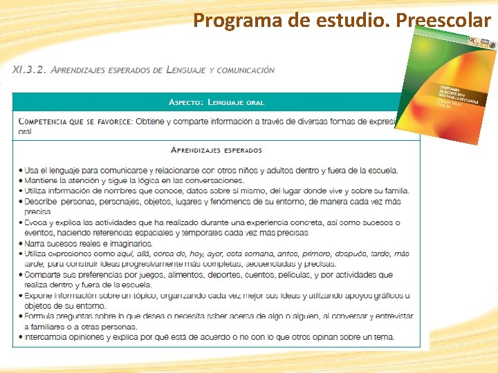 Programa de estudio. Preescolar Programa de estudio. Preescolar