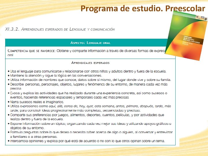 Programa de estudio. Preescolar 