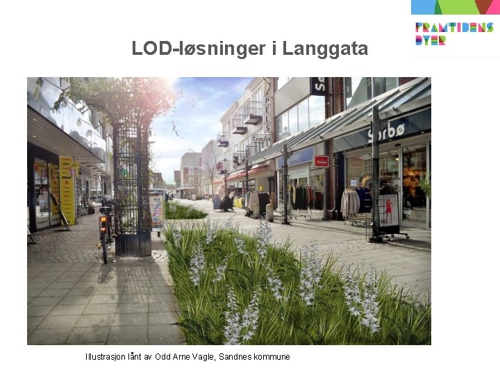 LOD-løsninger i Langgata Illustrasjon lånt av Odd Arne Vagle, Sandnes kommune 