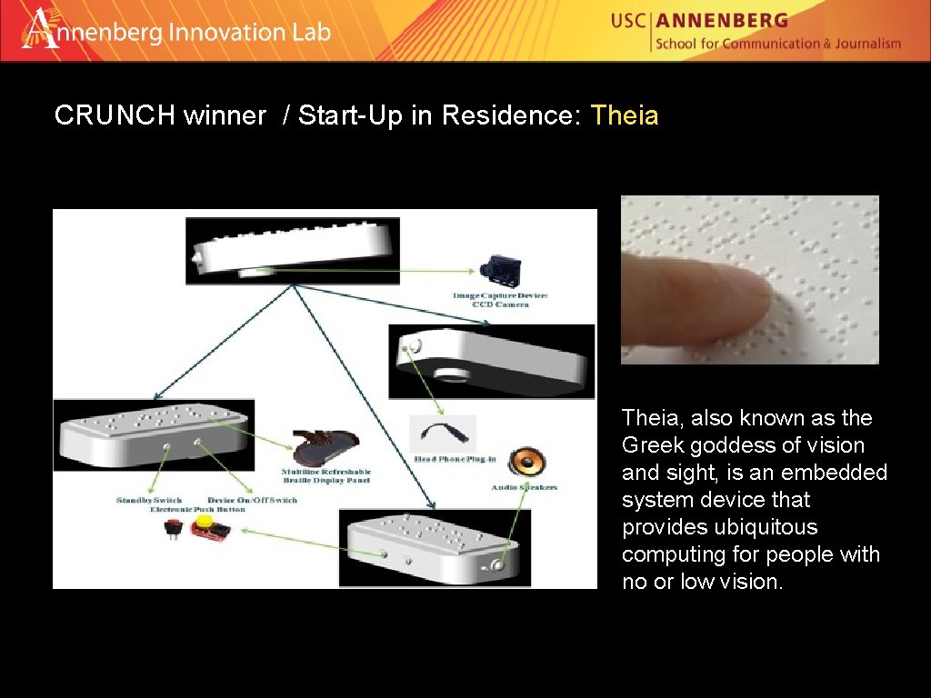 CRUNCH winner / Start-Up in Residence: Theia, also known as the Greek goddess of