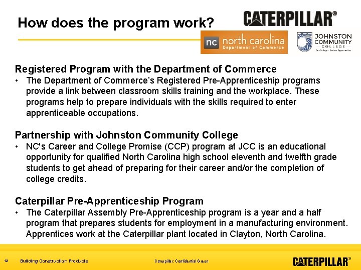 How does the program work? Registered Program with the Department of Commerce • The