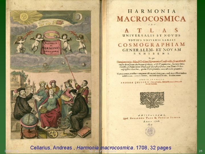 2008/11/19 Cellarius, Andreas , Harmonia macrocosmica. 1708, 32 pages 100 ans d'Astronomie 25 