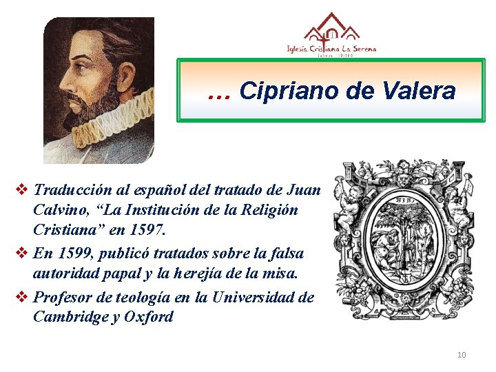 … Cipriano de Valera v Traducción al español del tratado de Juan Calvino, “La