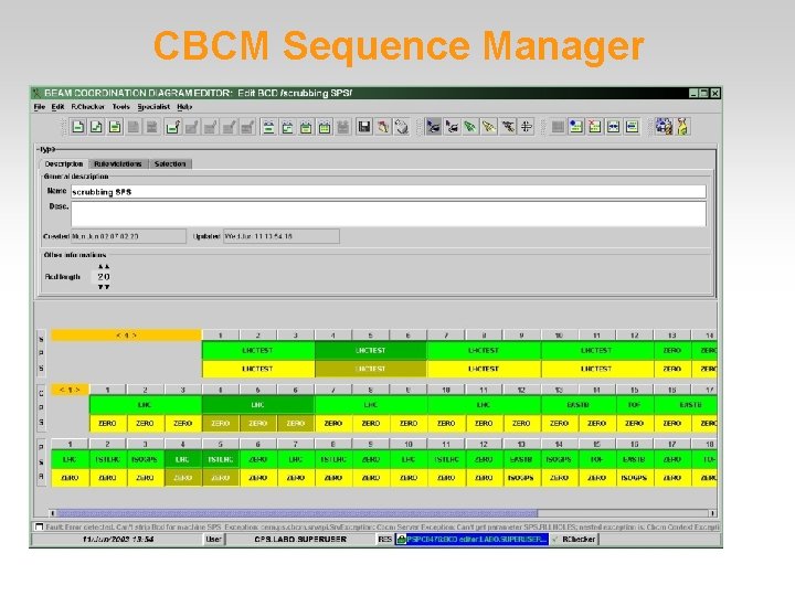 CBCM Sequence Manager 