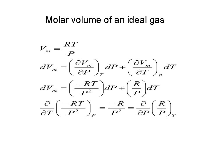 Molar volume of an ideal gas 