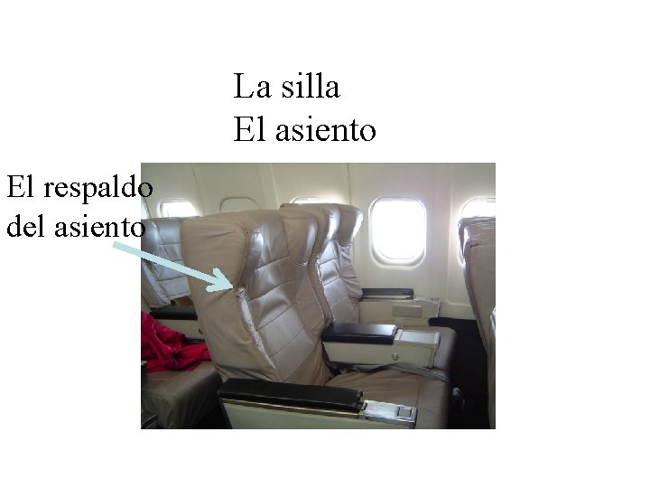 La silla El asiento El respaldo del asiento 