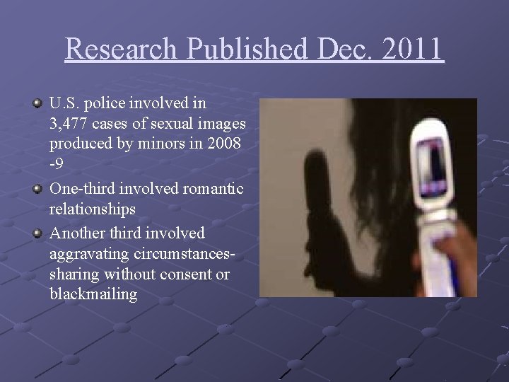 Research Published Dec. 2011 U. S. police involved in 3, 477 cases of sexual