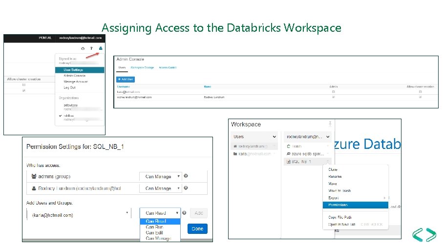 Assigning Access to the Databricks Workspace 